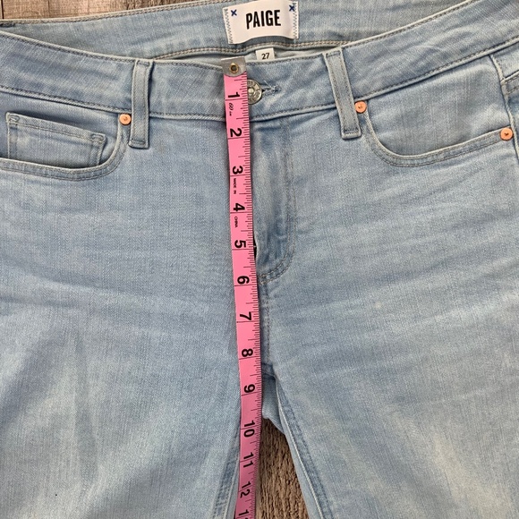 Paige Verdugo Ankle Slim Skinny Jeans Light Wash SZ 27 - Picture 7 of 10